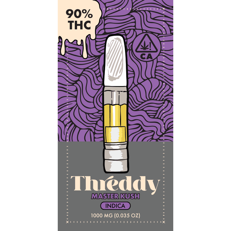Threddy Master Kush 1g Distillate Cartridge 90%