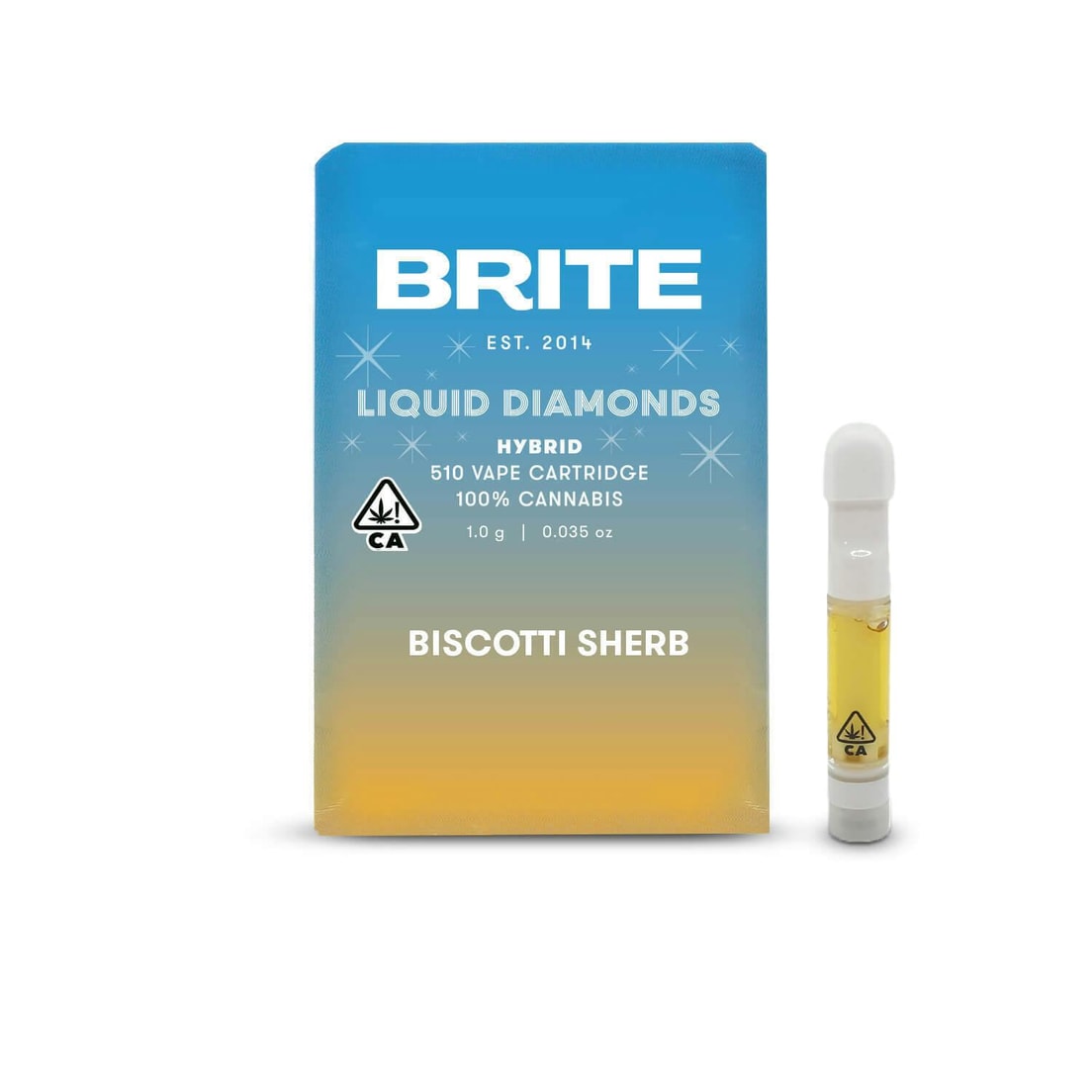 Brite Labs Biscotti Sherb 1g Liquid Diamonds Cartridge 80%
